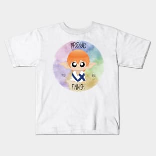 Proud to be Finnish (Sleepy Forest Creatures) Kids T-Shirt